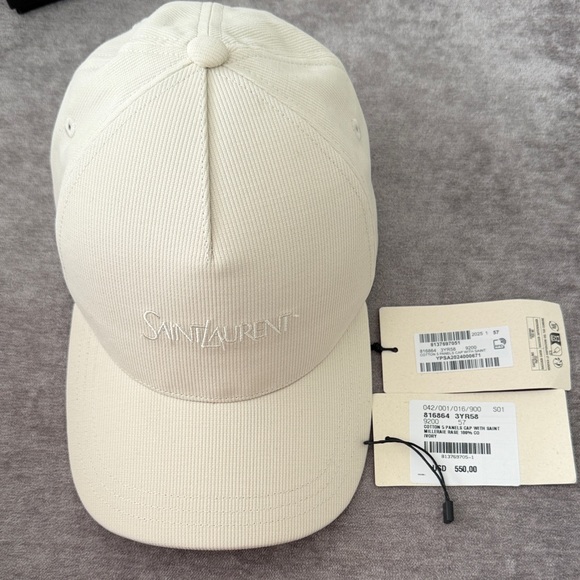 Saint Laurent Off-White Cap
